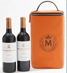 Vin rouge 2 Marqués de Murrieta  en bolsa de cuero