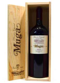 Vin rouge Muga  Magnum en caja de madera